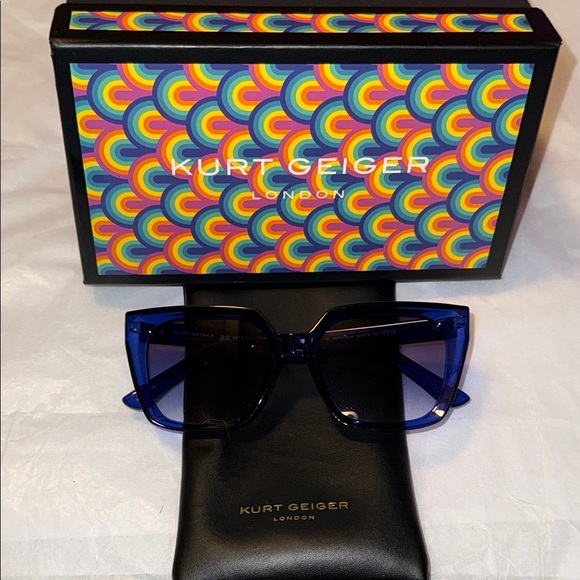 Kurt Geiger Accessories - NWOT-Kurt Geiger Blue Square Sunglasses